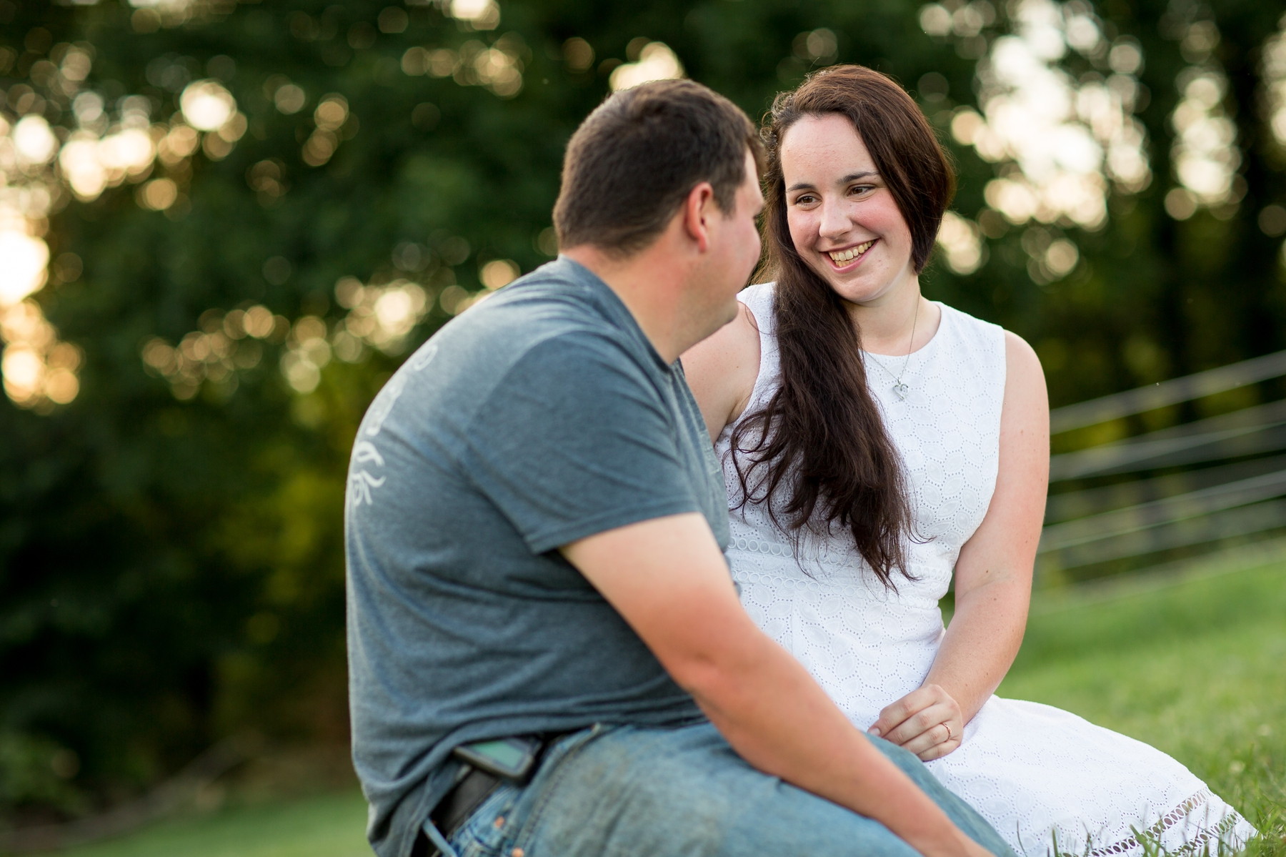 fun engagement photos at a horse farm